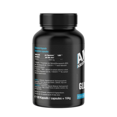 AMSPORT Glutamin für Darm & Muskeln 120 Kapseln